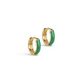 ENAMEL Copenhagen Chunky Hoops - Grass Green hos parfumerihamoghende.dk 